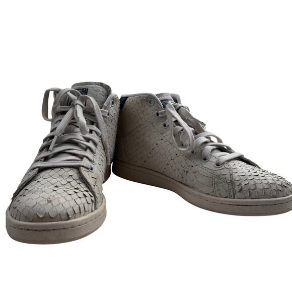 Adidas Stan Smith Textured Snakeskin Streetwear Mid Top Sneakers Men's Size 9 - Picture 1 of 9